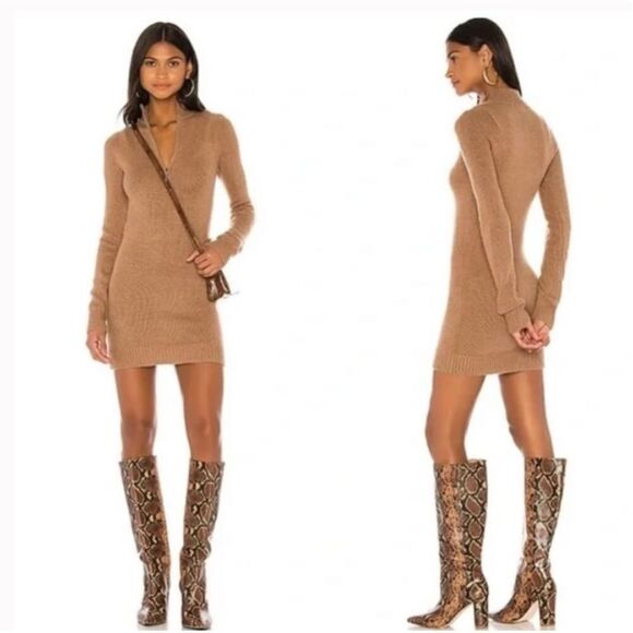 Lovers and friends anthea sweater dress in camel size M - Picture 2 of 8